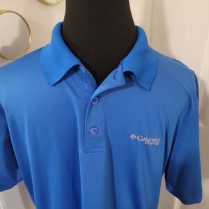 Columbia Men's Blue Polo Shirt PFG size Medium